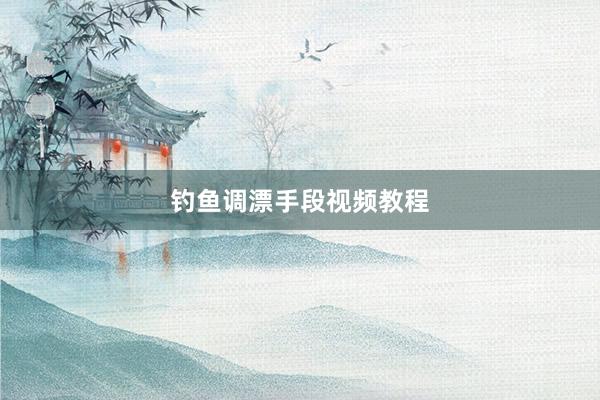 钓鱼调漂手段视频教程